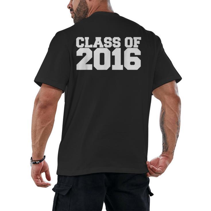 Class Of 2016 Senior Graduation Novelty FashionShirt Top Men's Back Print T-Shirt