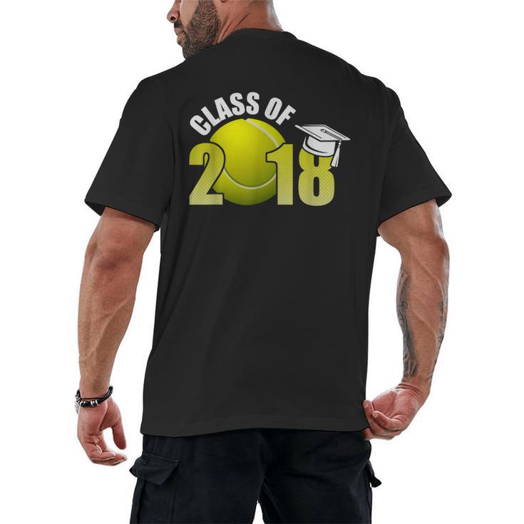 Class Of 2018 Shirts Graduation Senior Tennis Shirt Men's Back Print T-Shirt