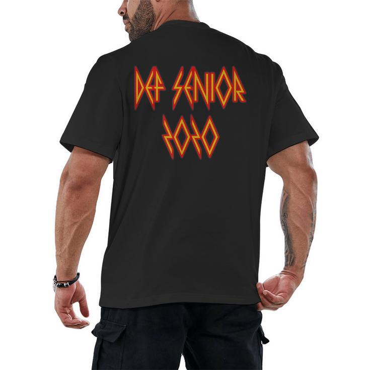 Class Of 2020 Senior 80s And 90s Rock Style Graduation Men's Back Print T-Shirt