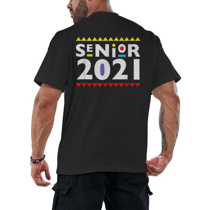 Class Of 2021 Senior Year 90's TV Style Graduation For Grad Men's Back Print T-Shirt