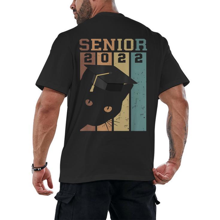 Class Of 2022 Graduation Cat Seniors Grad Men's Back Print T-Shirt