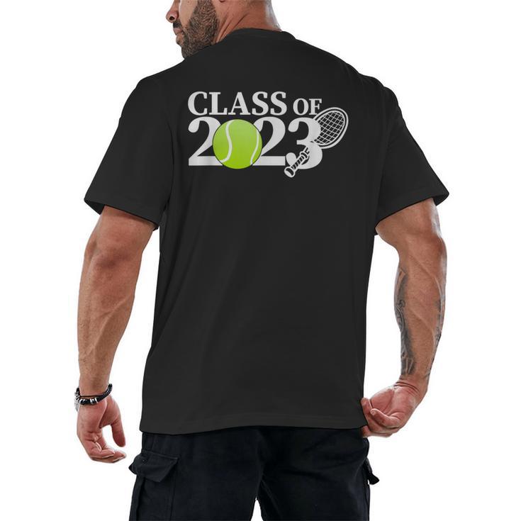 Class Of 2023 Graduation Senior Tennis Player Men's Back Print T-Shirt