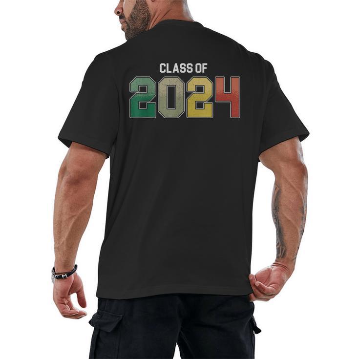 Class Of 2024 College High School Graduation Men's Back Print T-Shirt