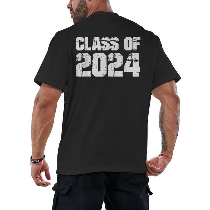 Class Of 2024 High School College Graduation Reunion T-Shirt Men's Back Print T-Shirt