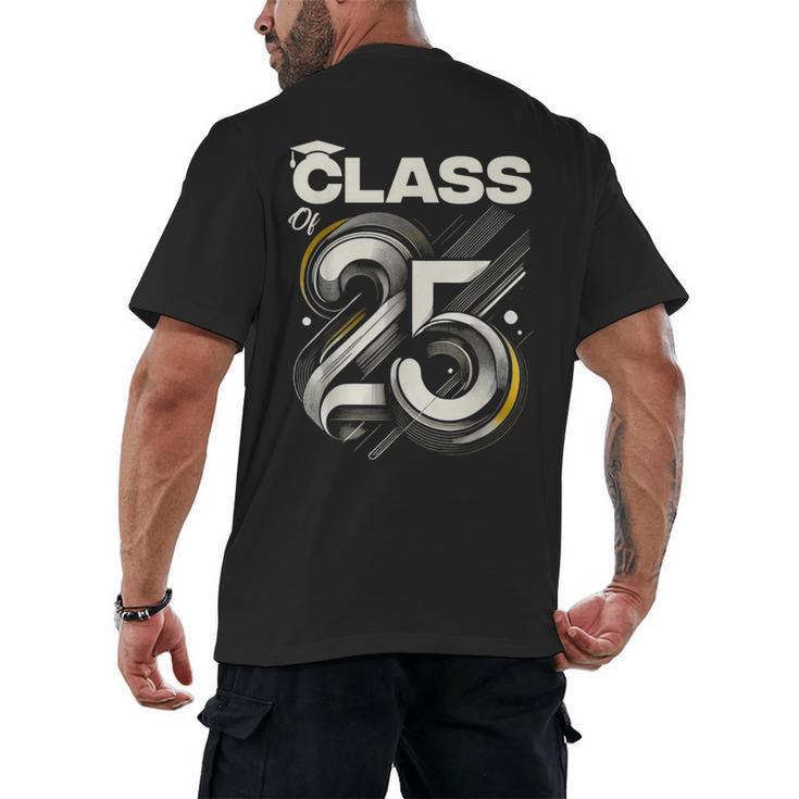 Class Of 2025 Shirt Graduation Senior High School College Men's Back Print T-Shirt