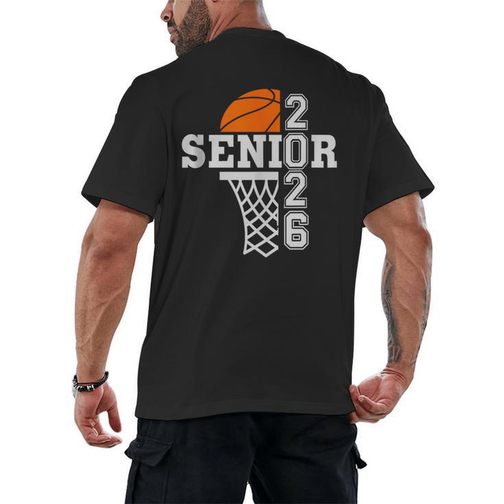 Class Of 2026 Basketball Senior 26 Player Team Graduation Men's Back Print T-Shirt