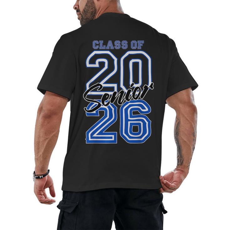 Class Of 2026 Senior Graduation High School And College Grad Men's Back Print T-Shirt