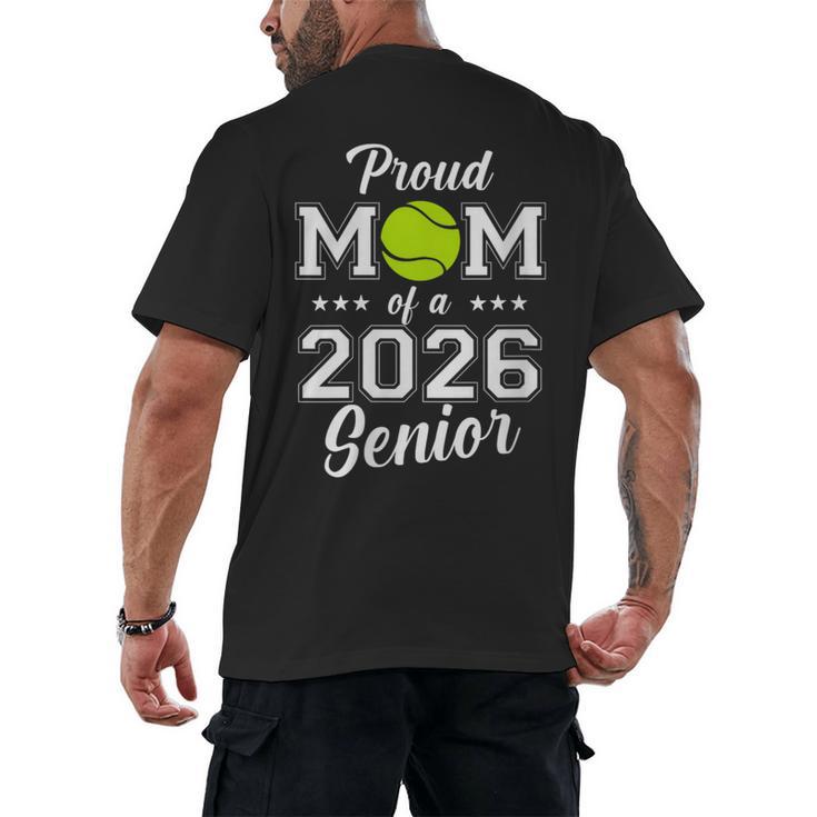 Class Of 2026 Tennis Mom Senior Graduation Graduate Men's Back Print T-Shirt