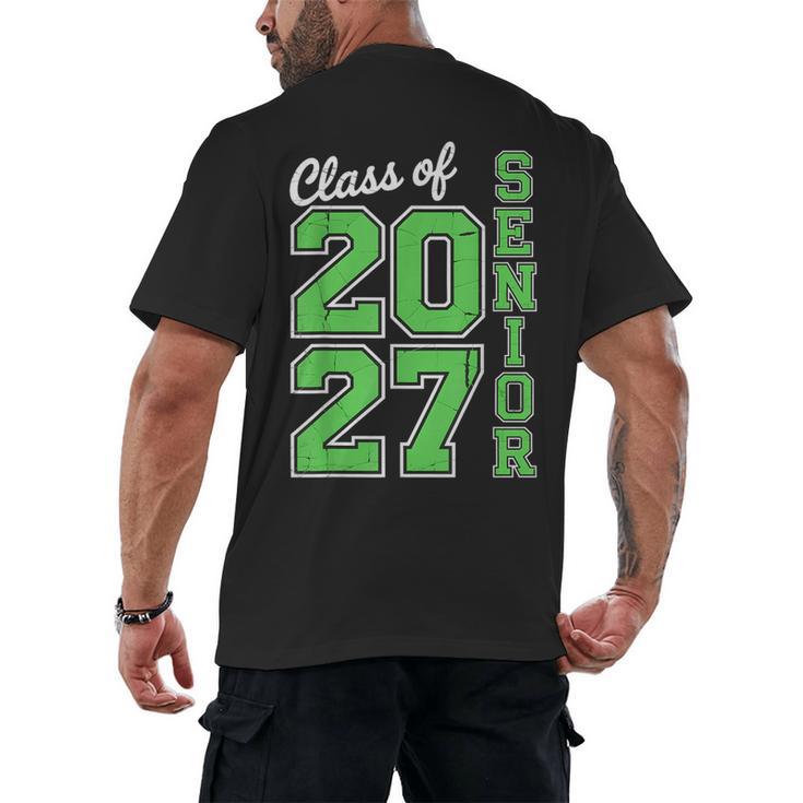 Class Of 2027 Senior 27 High School Graduation Senior 2027 Men's Back Print T-Shirt