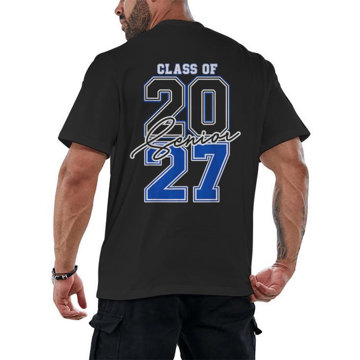 Class Of 2027 Senior 2027 Graduation Men's Back Print T-Shirt