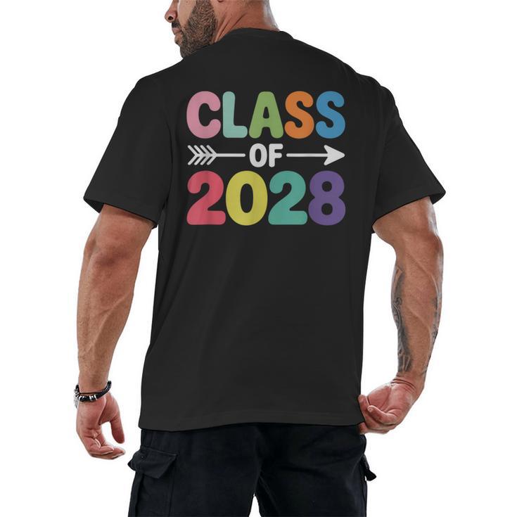 Class Of 2028 Colorful Graduation Men's Back Print T-Shirt