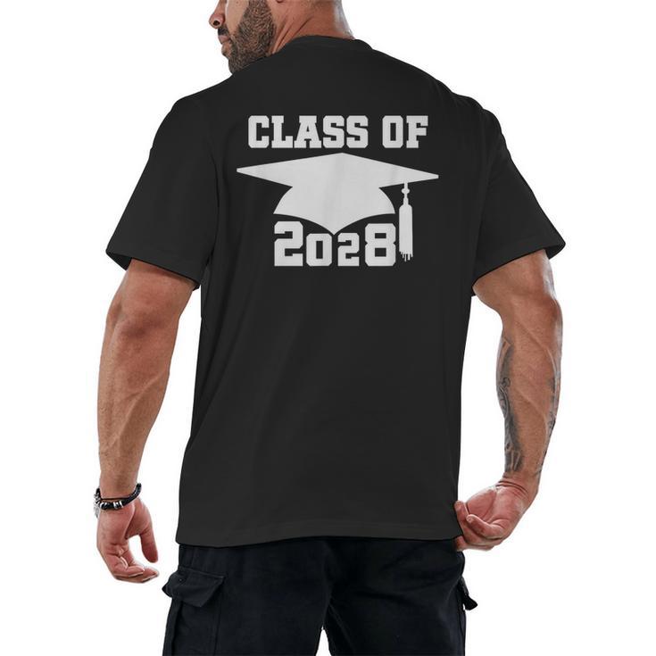 Class Of 2028 T-Shirt School Graduation Pride Tee Men's Back Print T-Shirt