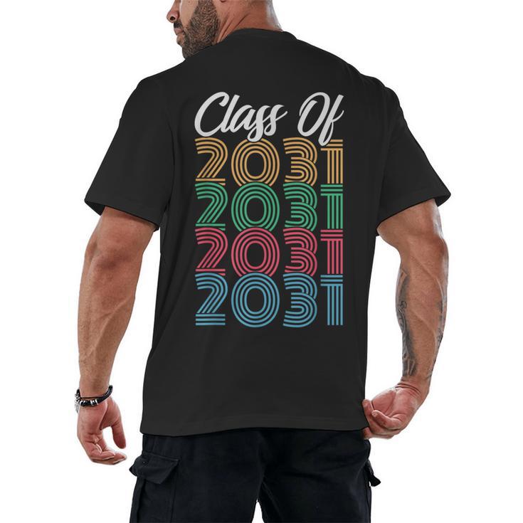 Class Of 2031 Kindergarten Graduation T Shirt Men's Back Print T-Shirt