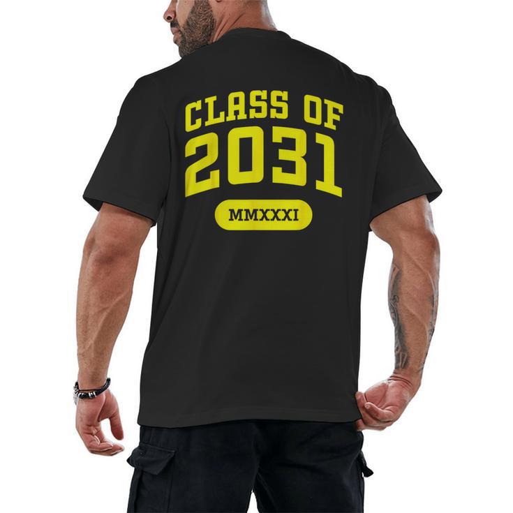 Class Of 2031 Shirts For Kindergarten Photo To Graduation Men's Back Print T-Shirt