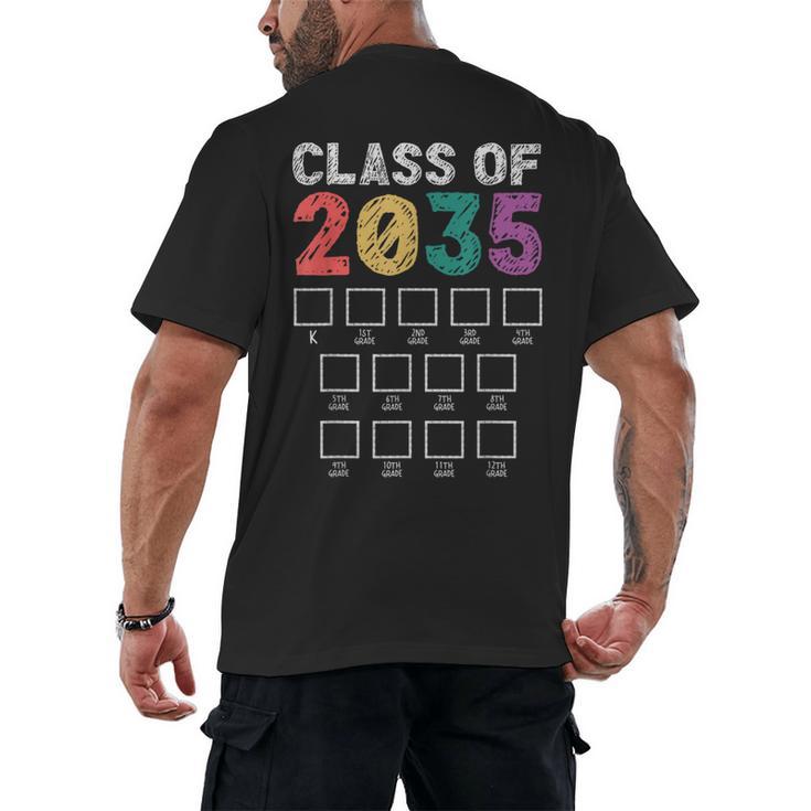 Class Of 2035 Graduation Check List Men's Back Print T-Shirt