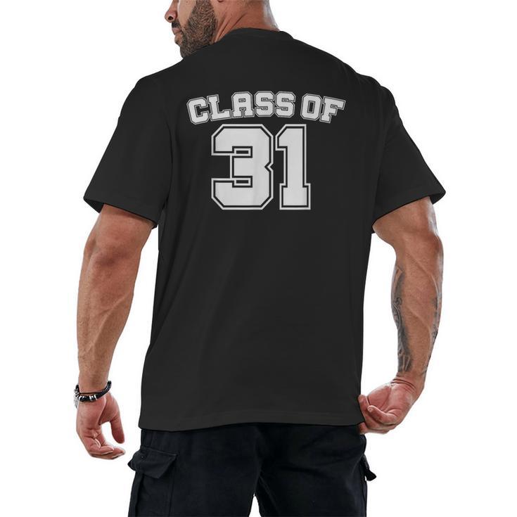 Class Of 31 2031 School Tee Shirt Graduation Class Party Men's Back Print T-Shirt