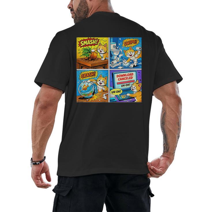 Comic Reader Comic Book Merch Vintage Reading Comic Books Men's Back Print T-Shirt