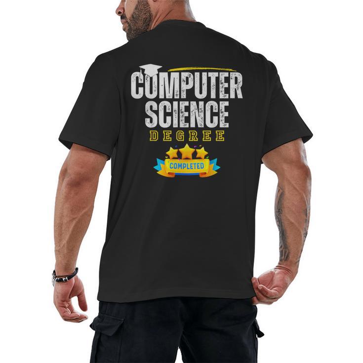 Computer Science Degree Graduation Senior Celebration Grad Men's Back Print T-Shirt