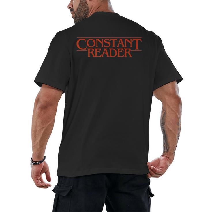 Constant Reader Fan Of Horror Suspense Books Bibliophile Men's Back Print T-Shirt