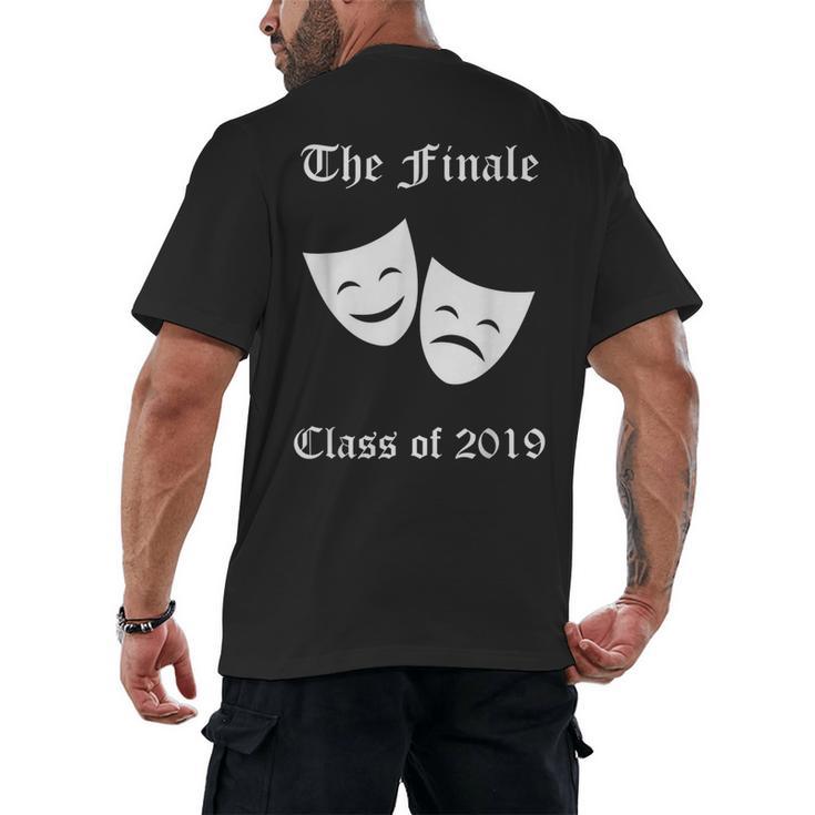 Cool Theater Graduation Tshirt Tragedy And Comedy Masks Men's Back Print T-Shirt