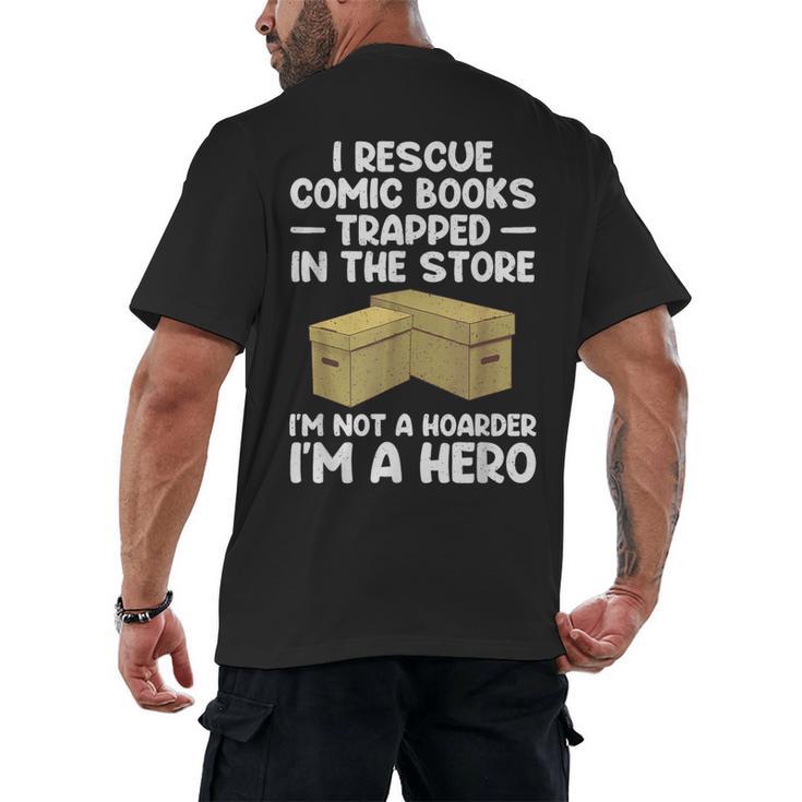 Cool Comic Book For Men Women Comic Book Collector Men's Back Print T-Shirt