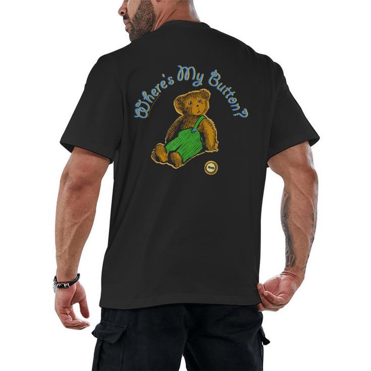 Corduroy Where's My Button Teddy Bear Retro Children's Book Men's Back Print T-Shirt