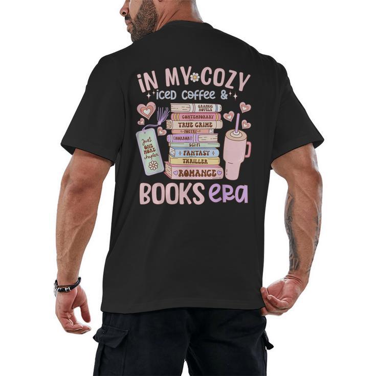 In My Cozy Iced Coffee And Books Era Men's Back Print T-Shirt