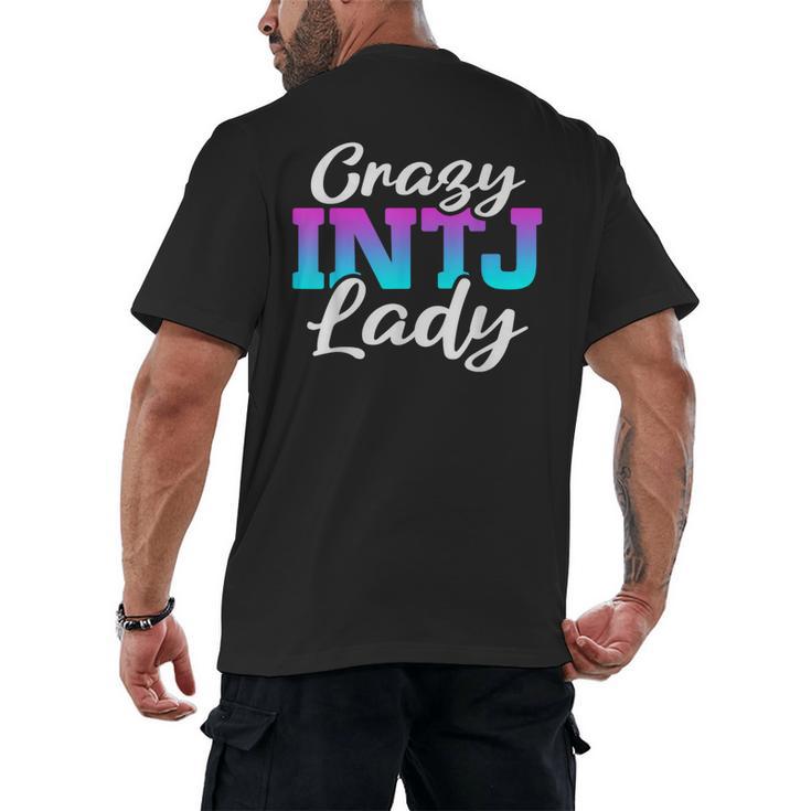Crazy INTJ Lady Introvert Personality Men's Back Print T-Shirt