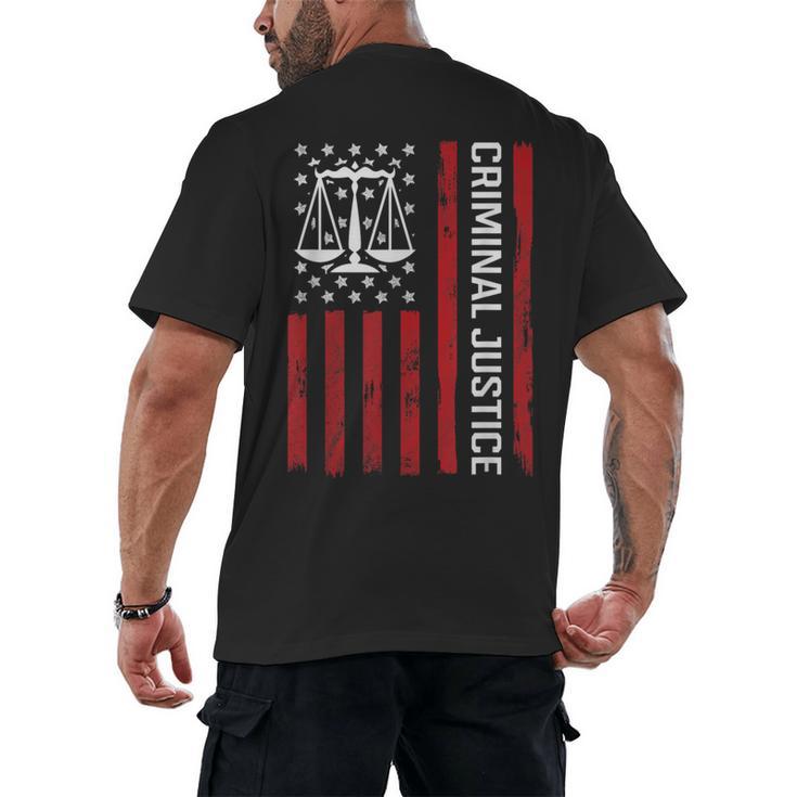 Criminal Justice Major College Student Graduate Graduation Men's Back Print T-Shirt