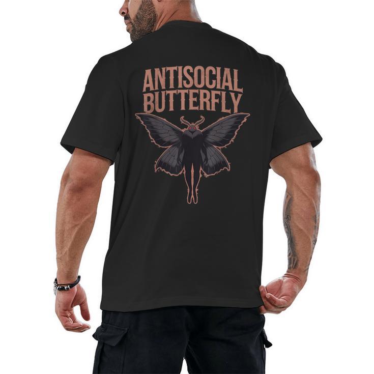 Cryptid Cryptozoology Mothman Introvert -Adults Butterfly Small Crew Neck Classic Fit Short Sleeve Polyester 100 Printed Blended Fabric Men's Back Print T-Shirt