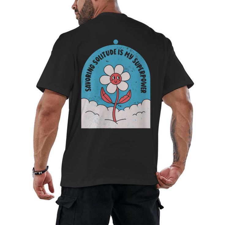 Cute Introvert Shy Teen Anti-Social Inner Strength Men's Back Print T-Shirt