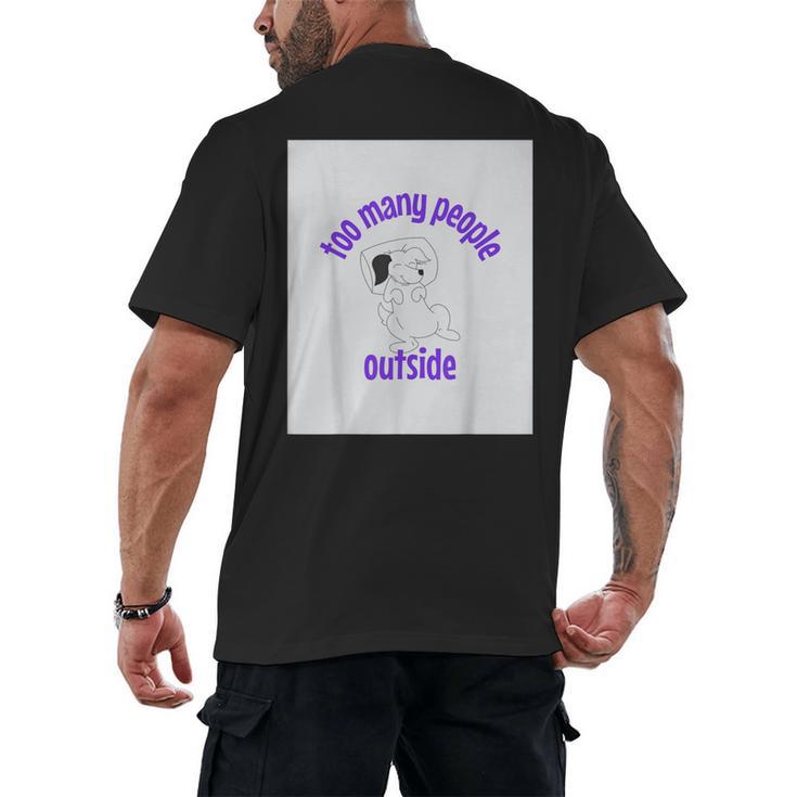 Cute Puppy With a Quote For Introverts Men's Back Print T-Shirt