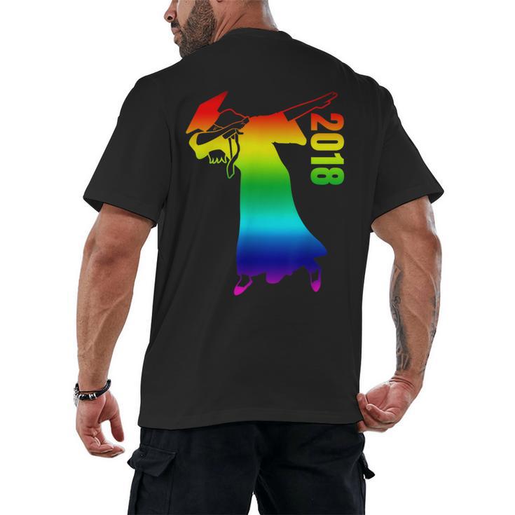 Dabbing Graduate 2018 Graduation Celebration Men's Back Print T-Shirt