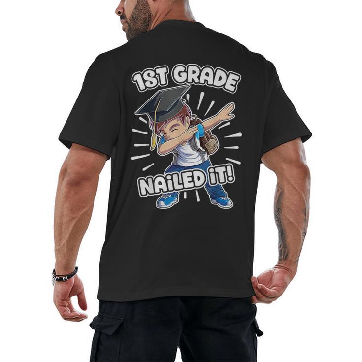 Dabbing Graduation Boy 1st Grade Class Of 2021 Nailed It Men's Back Print T-Shirt