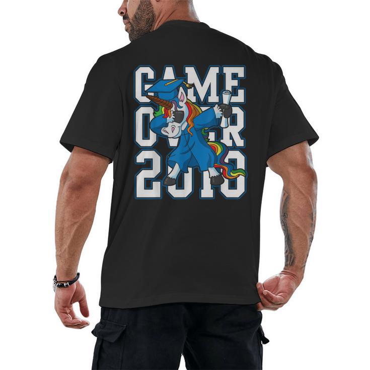 Dabbing Graduation Class Of 2018 T Shirt Unicorn Dab Men's Back Print T-Shirt