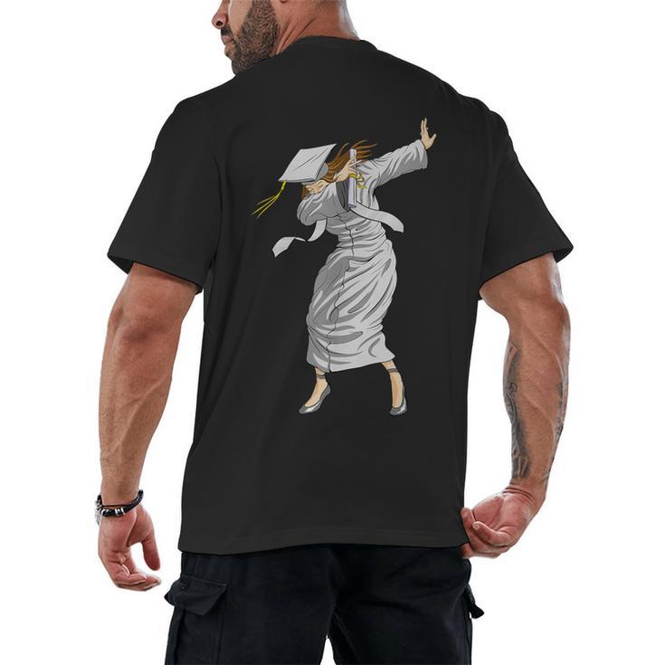 Dabbing Graduation Class Of 2025 Woman Graduation Men's Back Print T-Shirt