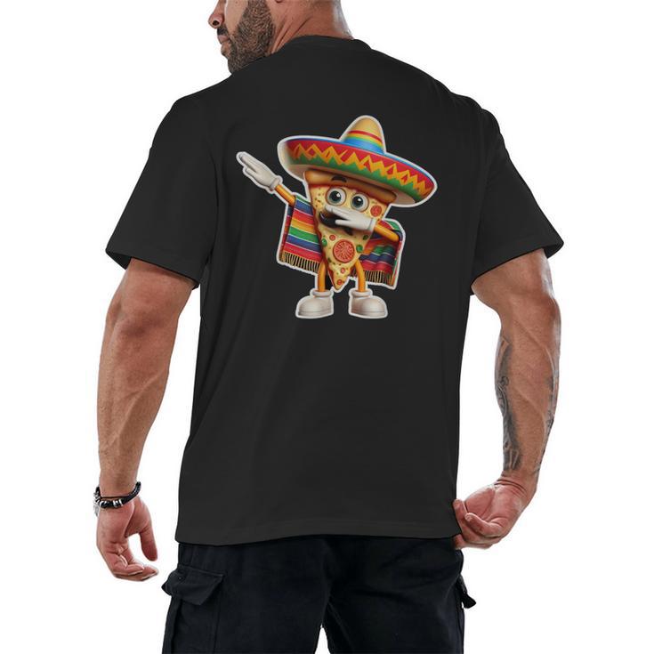 Dabbing Mexican Pizza Dance Food Lover Graduation Men's Back Print T-Shirt