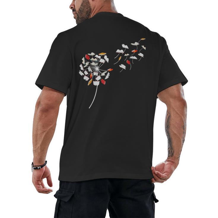 Dandelion Books Book Lover Reading Bookworm Reader Men's Back Print T-Shirt