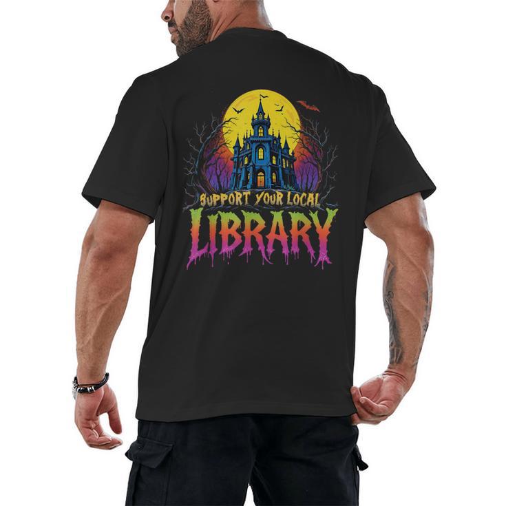Death Gothic Support Your Local Library Lovers Book Men's Back Print T-Shirt