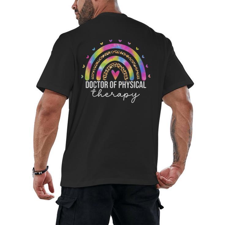 Doctor Of Physical Therapy Therapist DPT Graduation Rainbow Men's Back Print T-Shirt