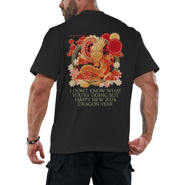 I Dont Know What Youre Doing Chinese New Year Introvert Men's Back Print T-Shirt