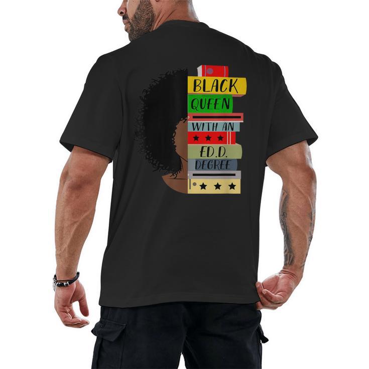 EdD Doctor Of Education Book Degree Doctorate Graduation Men's Back Print T-Shirt