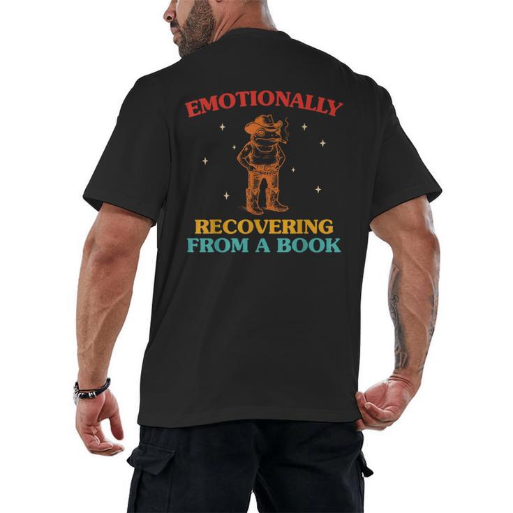 Emotionally Recovering From A Book Frog Men's Back Print T-Shirt