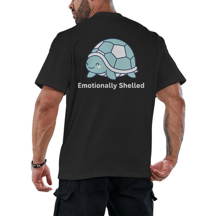 Emotionally Shelled Turtle Introvert Turtle Tee Men's Back Print T-Shirt