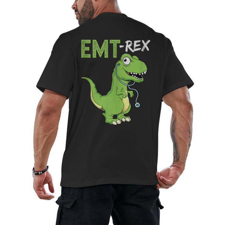 EMT Rex Paramedic Graduation Firefighter Men's Back Print T-Shirt