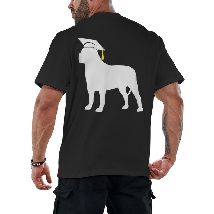 English Mastiff Graduation Dog Graduate Men's Back Print T-Shirt