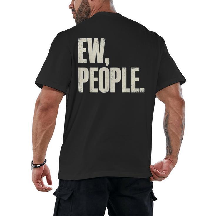 EW People Introvert Sarcastic Graphic Style Men's Back Print T-Shirt