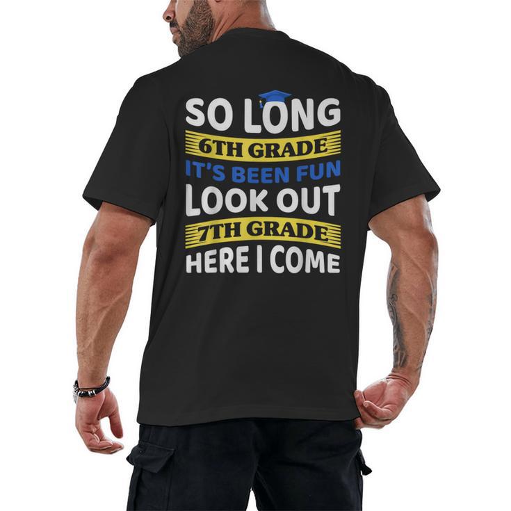 First Day School 7th Grade 6th Grade Graduation Men's Back Print T-Shirt