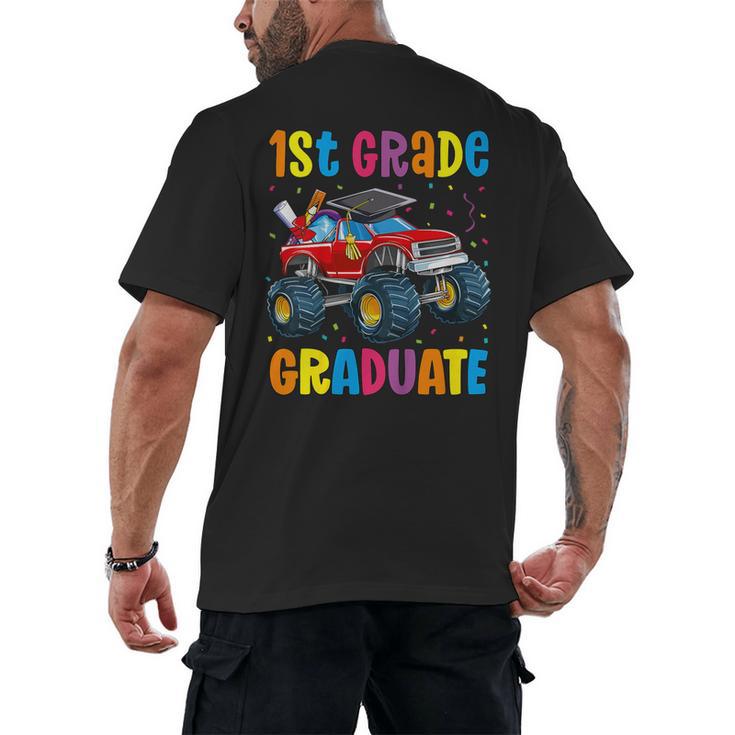 First Grade Graduation Monster Truck 1st Grade Graduate Men's Back Print T-Shirt
