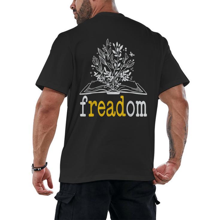 Freadom Freedom Read Banned Books Librarians Men's Back Print T-Shirt